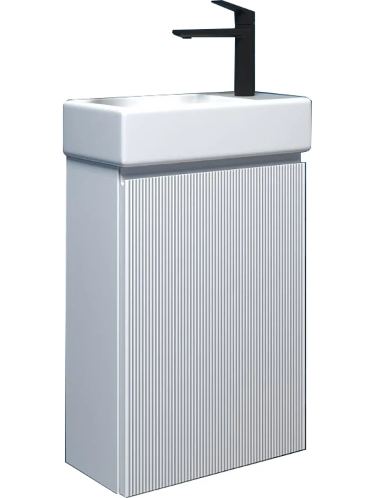 Тумба с раковиной Wellsee WC Area 221801000 40 см, цвет матовый белый