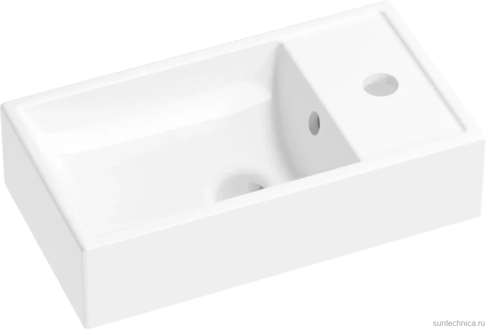 Тумба с раковиной Wellsee WC Area 221801000 40 см, цвет матовый белый
