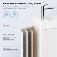 Тумба с раковиной Wellsee WC Area 221801000 40 см, цвет матовый белый Тумба с раковиной Wellsee WC Area 221801000 40 см, цвет матовый белый