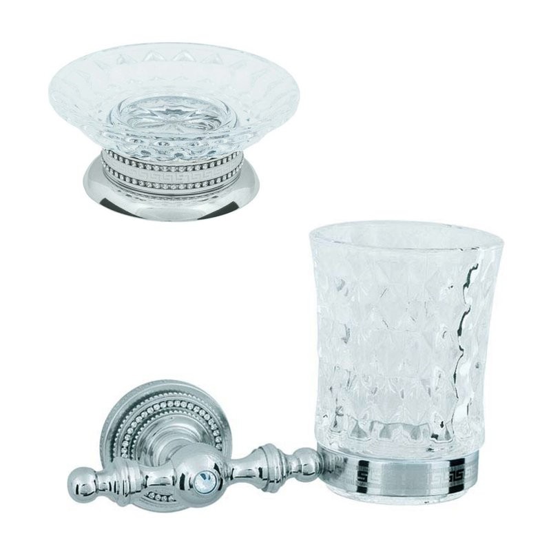 Набор Стакан Boheme Brillante 10433 + Мыльница 10440
