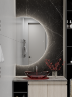 Зеркало CONTINENT Led Jill 80х120 см, сенсорное, с холодной подсветкой