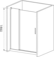 Душевая дверь в нишу Good Door Pandora WTW-130-C-CH