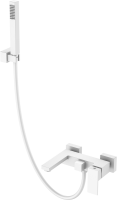 Смеситель для ванны с душем Boheme Qubic 473-MW matt white