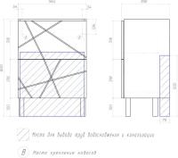 Мебель для ванной комнаты Vigo Geometry 60 напольная, белая, раковина Como 60