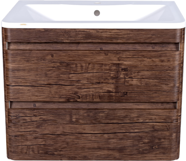 Тумба под раковину Style Line Атлантика 80 Люкс Plus, подвесная, старое дерево