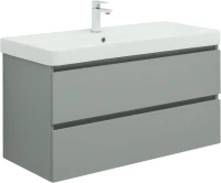 Тумба с раковиной Aquanet Вега 2.0 100 подвесная, мисти грин
