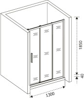 Душевая дверь в нишу Good Door Orion WTW-130-C-CH