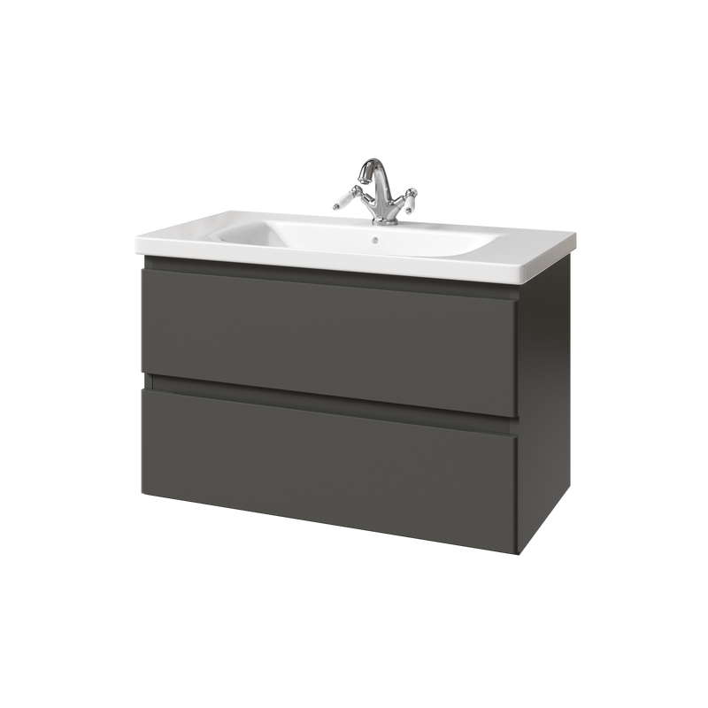 Тумба под раковину без столешницы Caprigo Forte 90 подвесная, графит
