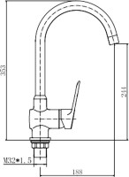 Смеситель для кухни Fashun A4007 хром