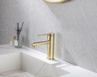 Смеситель для раковины Abber Emotion AF8810G золото