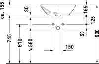 Накладная раковина Duravit Bacino 0334520000