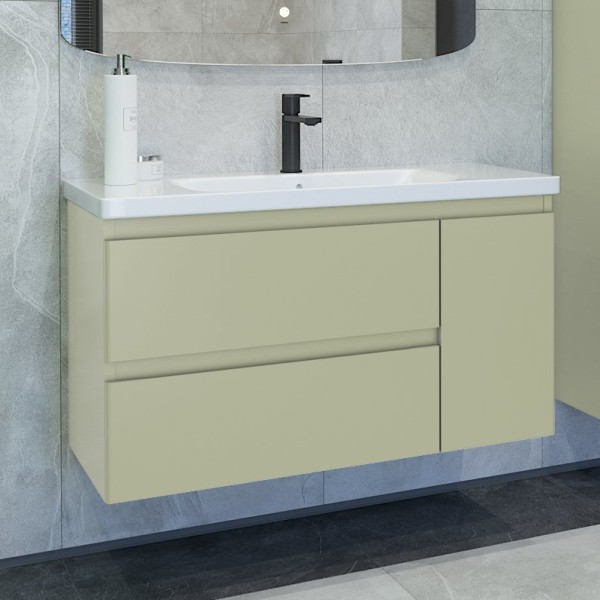 Тумба с раковиной Caprigo Forte 100 R подвесная, фисташка