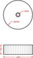 Накладная раковина ArtCeram Millerighe OSL010 44 см