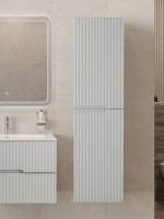 Шкаф-пенал для ванной Cezares Duet-n 40 подвесной, жемчужный серый