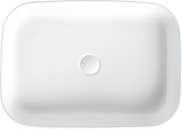 Тумба с раковиной Orange Line 80 подвесная, 2 ящика, матовая черная с раковиной B03-600W