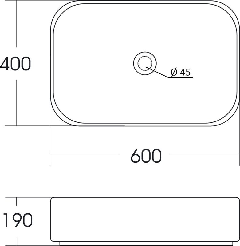Тумба с раковиной Orange Line 80 подвесная, 2 ящика, матовая черная с раковиной B03-600W
