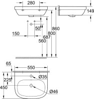 Раковина Grohe Euro Ceramic Euro Ceramic 39336000