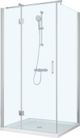 Душевой уголок Vegas Glass AFP-Fis TUR NOVO h1890 90*80 08 01 L профиль глянцевый хром, стекло прозрачное