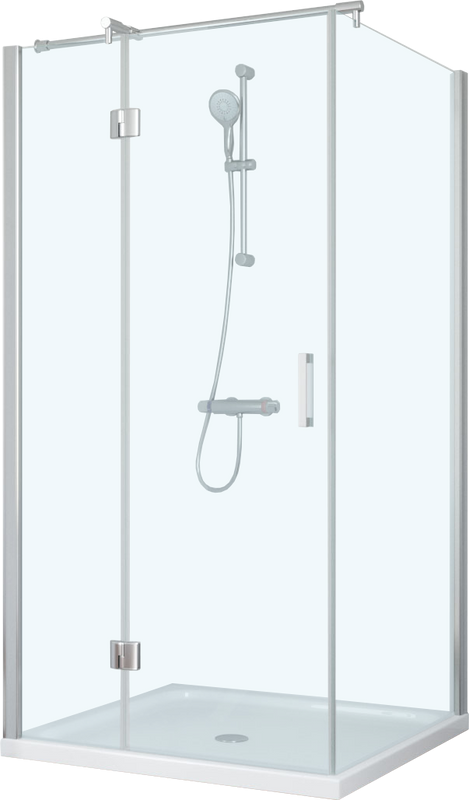 Душевой уголок Vegas Glass AFP-Fis TUR NOVO h1890 90*80 08 01 L профиль глянцевый хром, стекло прозрачное