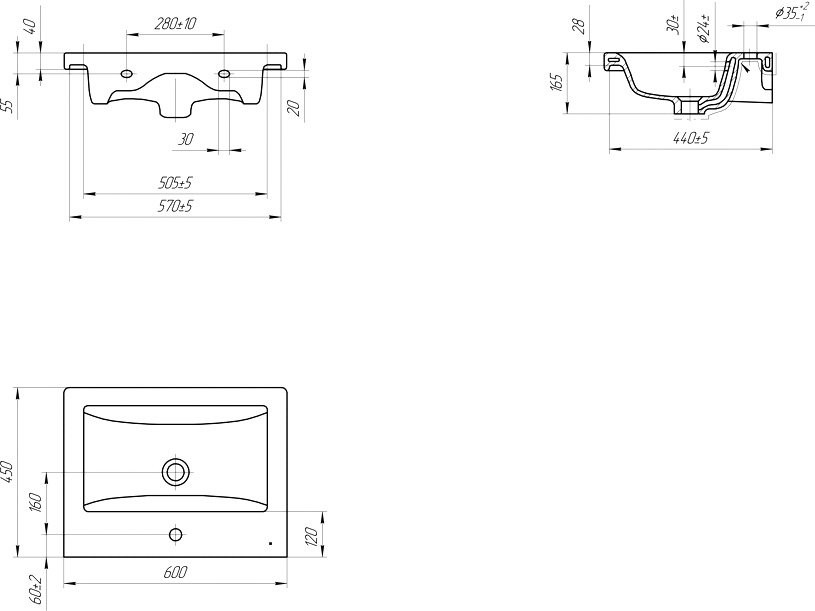 Тумба с раковиной Vigo Land 60 напольная, белая, раковина Como 60