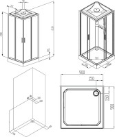 Душевая кабина AM.PM Gem W90C-403-090MT 90х90