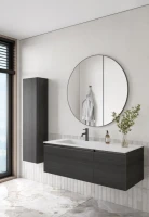 Тумба под раковину без столешницы Armadi Art Quatro 2 120 oak anthracite, профиль anthracite