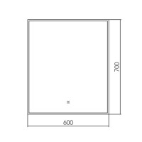 Зеркало в ванную AQUAme 60x70 Зеркало в ванную AQUAme 60x70