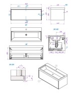 Тумба под раковину La Fenice SIMPLA Bianco белая 100 см