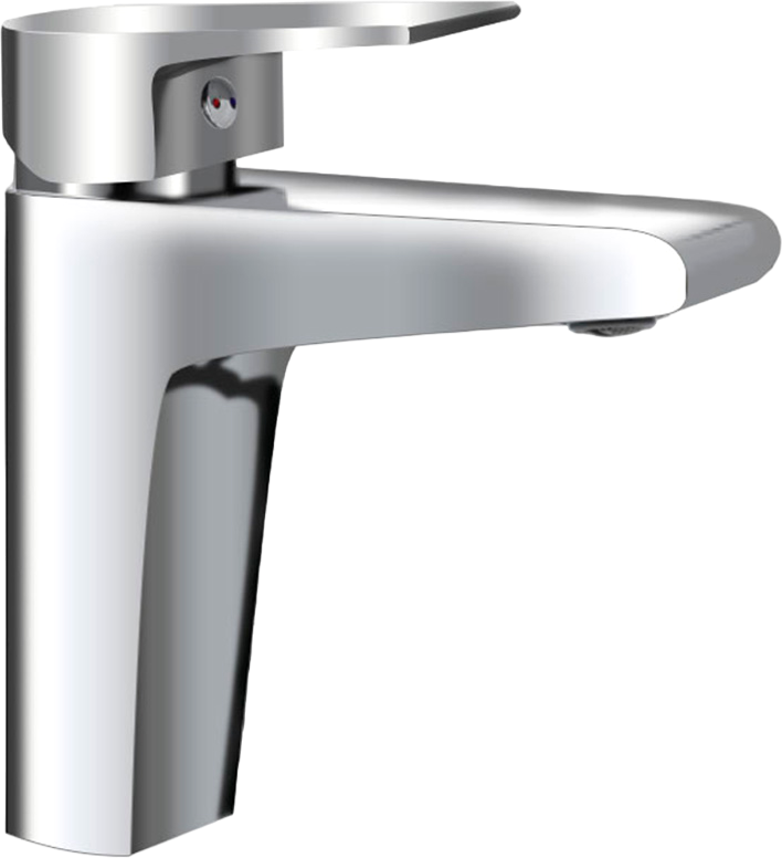 Смеситель для раковины AQUAme Prato AQMP6121 с донным клапаном, хром