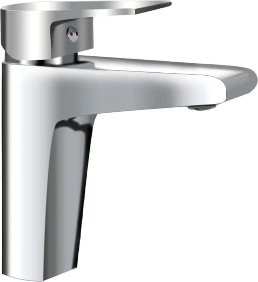 Смеситель для раковины AQUAme Prato AQMP6121 с донным клапаном, хром