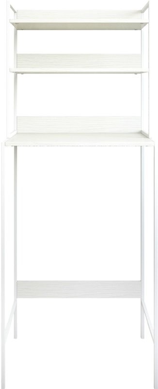 Шкаф в туалет Sanflor 82613187 белый муар, для стиральной машины