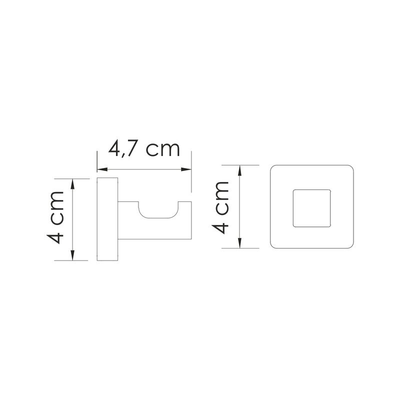 Крючок Wasserkraft Rhin 8723 никель, на шурупах
