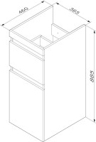 Тумба с раковиной AM.PM X-Joy 40 L под узкую стиральную машину