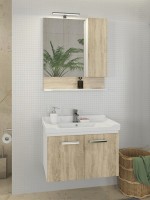 Мебель для ванной комнаты Comforty Рига 70 подвесная, дуб сонома