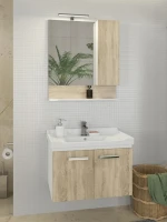 Мебель для ванной комнаты Comforty Рига 70 подвесная, дуб сонома