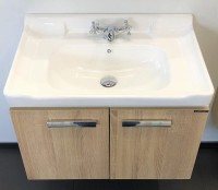 Мебель для ванной комнаты Comforty Рига 70 подвесная, дуб сонома