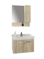 Мебель для ванной комнаты Comforty Рига 70 подвесная, дуб сонома