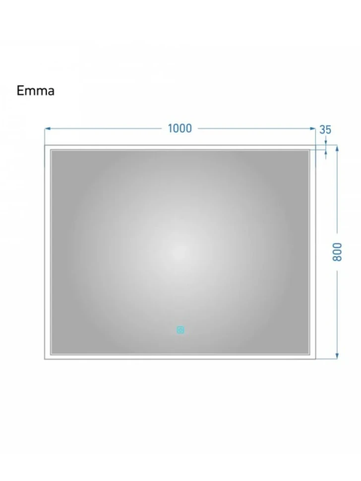 Зеркало Alavann Emma 100x80 с подсветкой