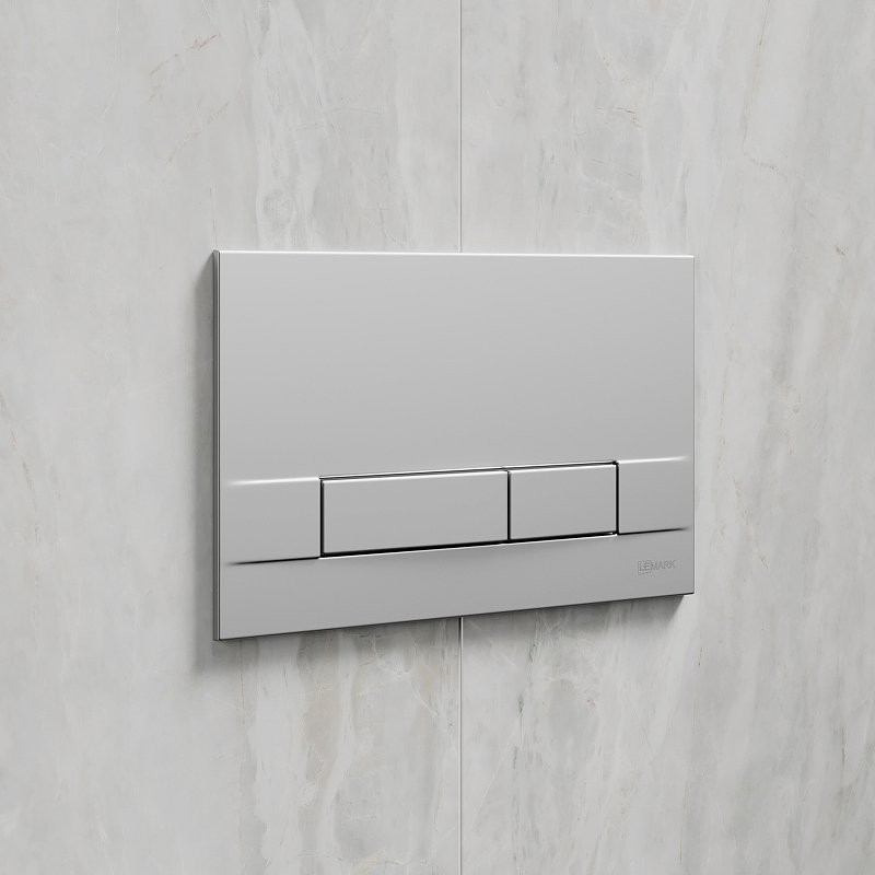 Комплект Lemark Florex 100803421 безободковый, с микролифтом, кнопка смыва матовый хром