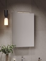 Зеркало-шкаф Alavann Cosmetic 55x80 с приближением, глянцевый белый