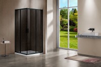 Душевой уголок Vincea Garda VSS-1G8090CGB 90x80 см, профиль чёрный, стекло тонированное