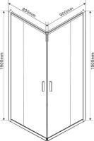 Душевой уголок Vincea Garda VSS-1G8090CGB 90x80 см, профиль чёрный, стекло тонированное