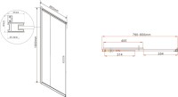 Душевой уголок Vincea Garda VSS-1G8090CGB 90x80 см, профиль чёрный, стекло тонированное