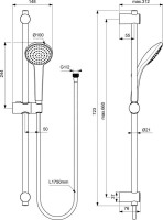 Душевой гарнитур Ideal Standard IdealRain BD496AA