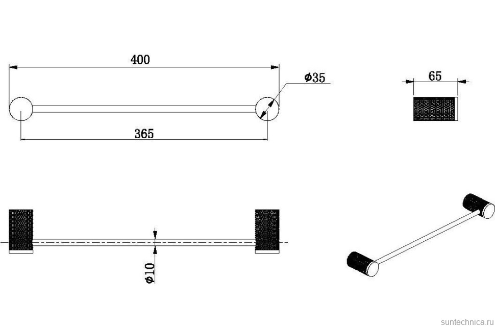 Держатель для полотенец Allen Brau Priority 6.31C11-BN брашированный никель