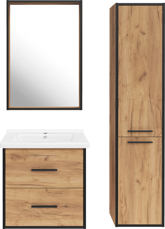 Тумба с раковиной ASB-Mebel Монца 60 дуб золотой