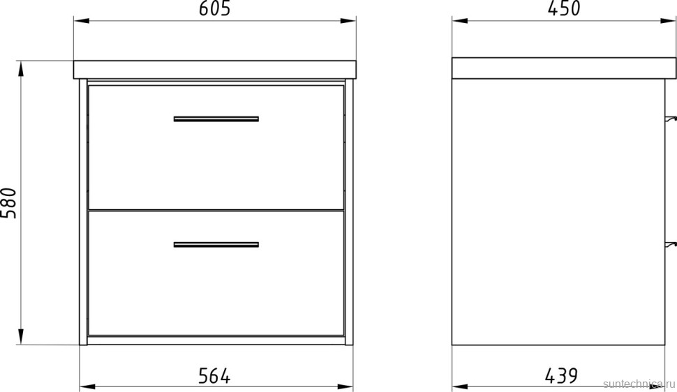 Тумба с раковиной ASB-Mebel Монца 60 дуб золотой