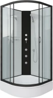 Душевая кабина Niagara Classic NG-6702-14BKG 100x100 см, без крыши, с гидромассажем