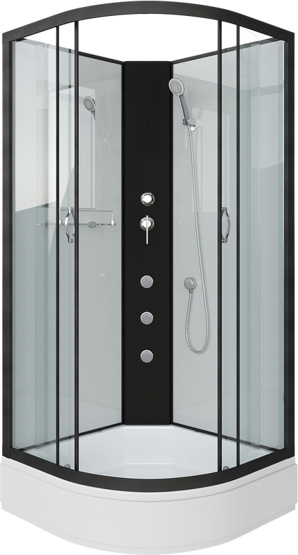 Душевая кабина Niagara Classic NG-6702-14BKG 100x100 см, без крыши, с гидромассажем