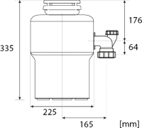 Комплект Мойка GranFest Level GF-LV-660L графит + Измельчитель Status Premium 350